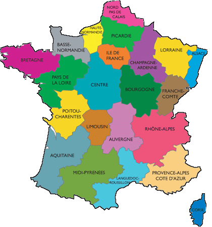 carte france region